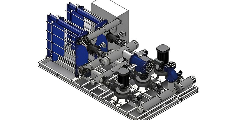 3D diagram of heat exchanger unit 3D diagram of heat exchanger unit